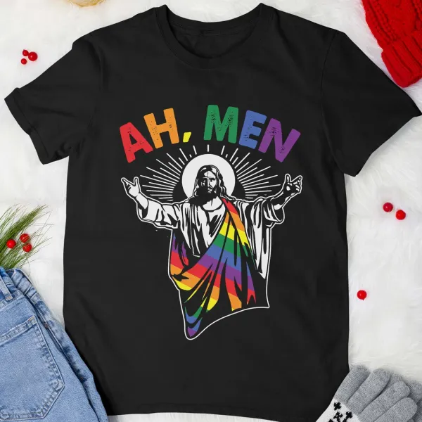 AH MEN RAINBOW CASUAL SHIRT