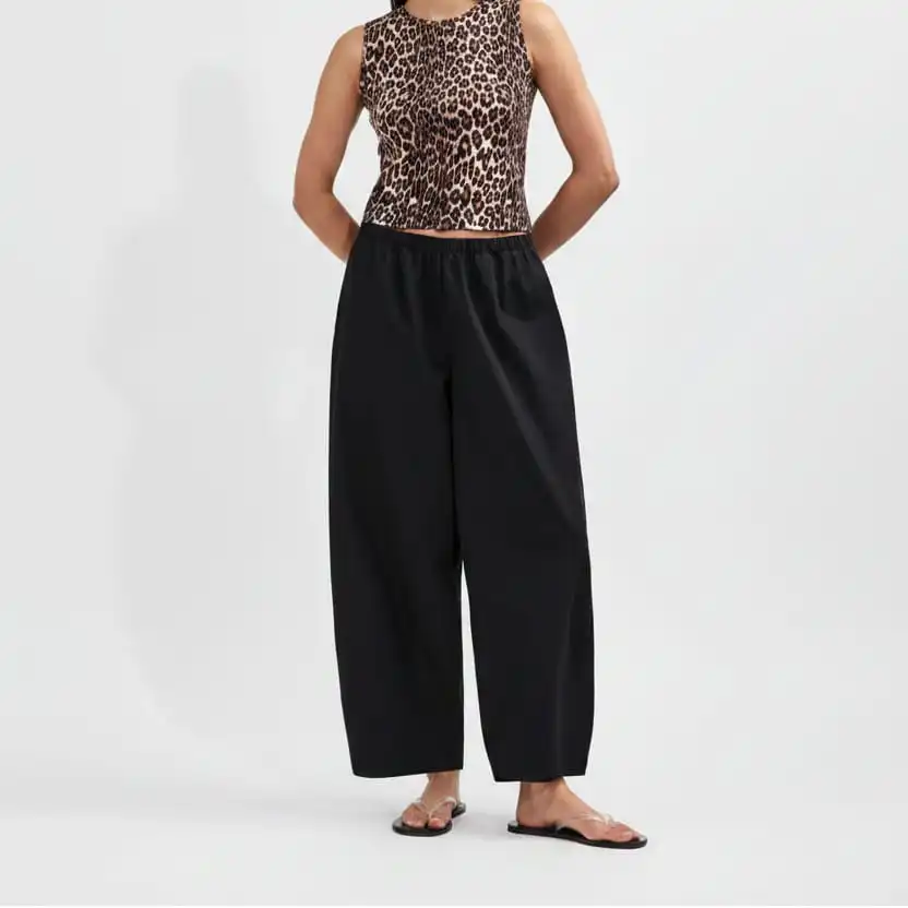 Barrel-Leg Women's Trousers