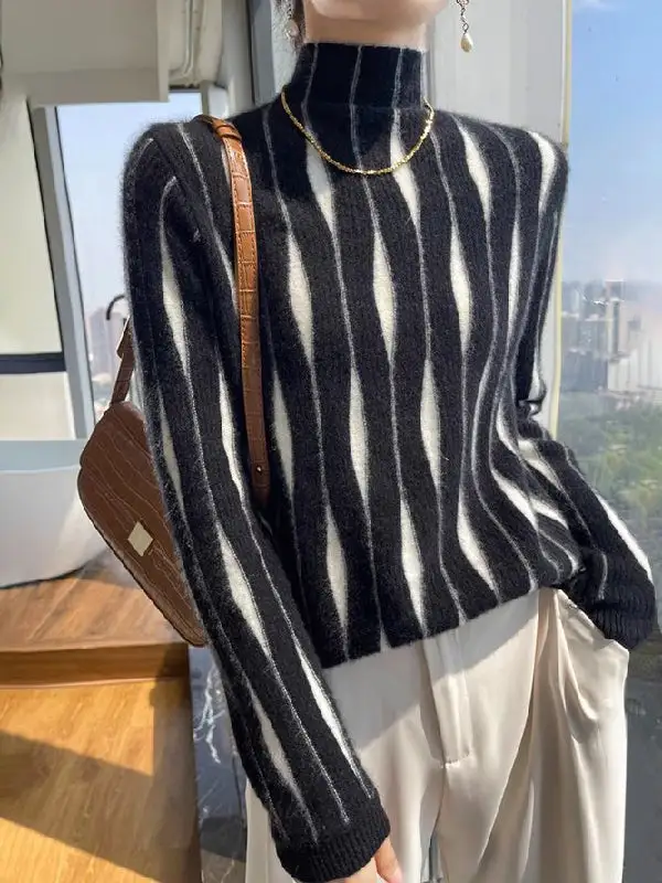 High Neck Long Sleeve Sweater