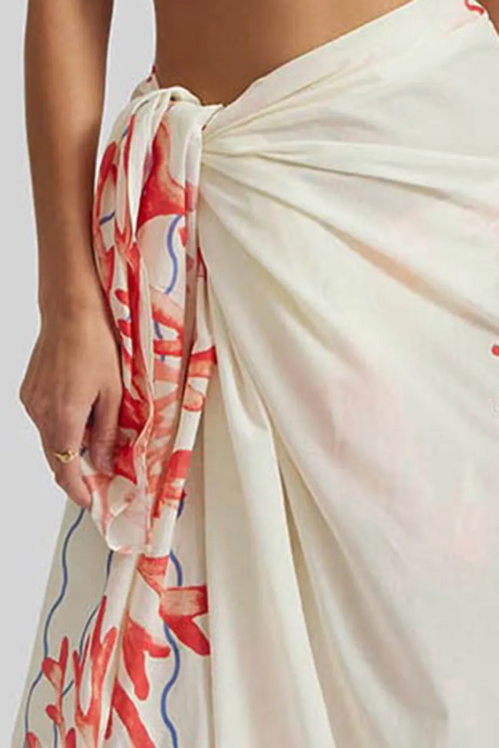 Printed Drawstring Bikini Bottom