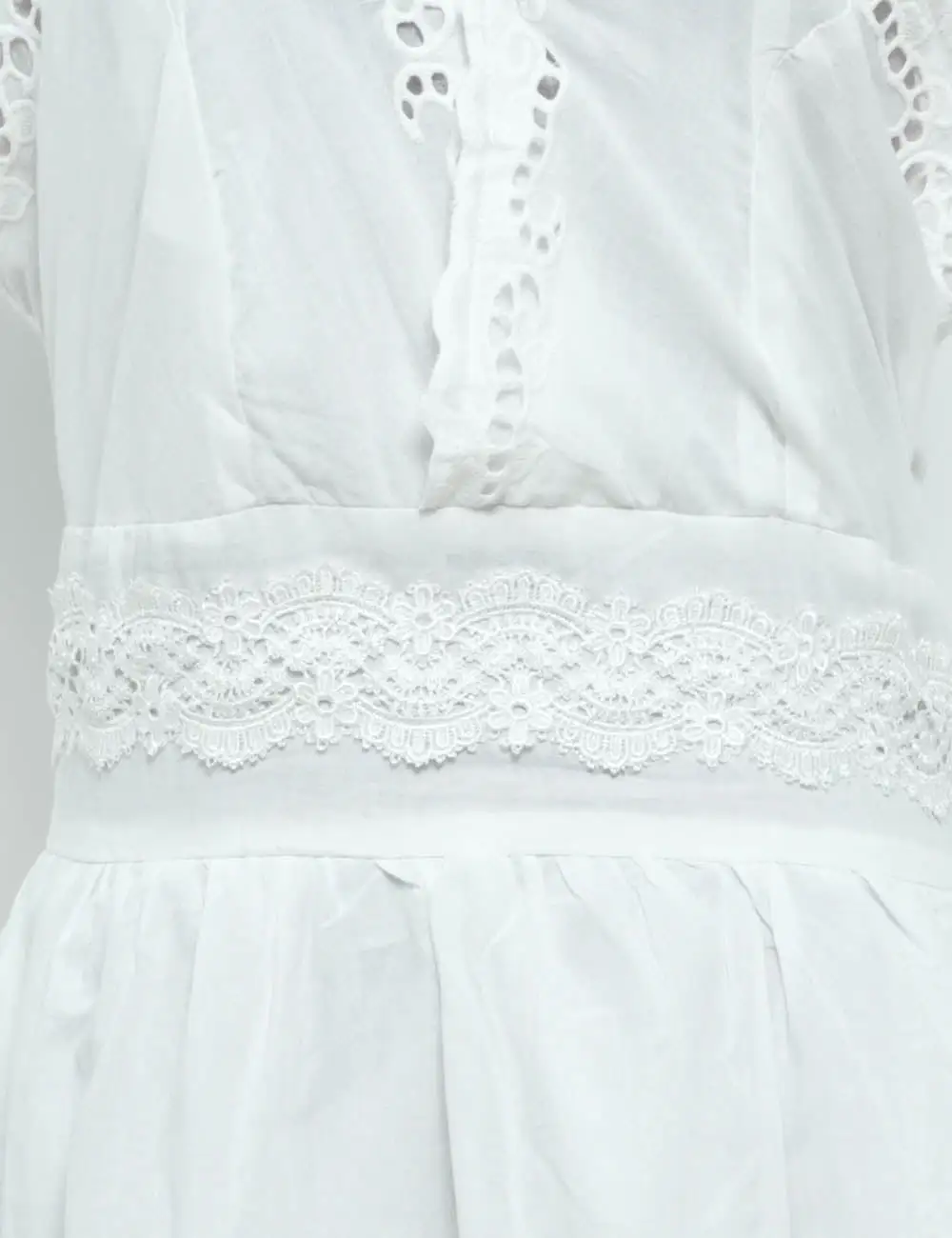 Chic Embroidery Hollow Bow Halter Neck Mini Dress