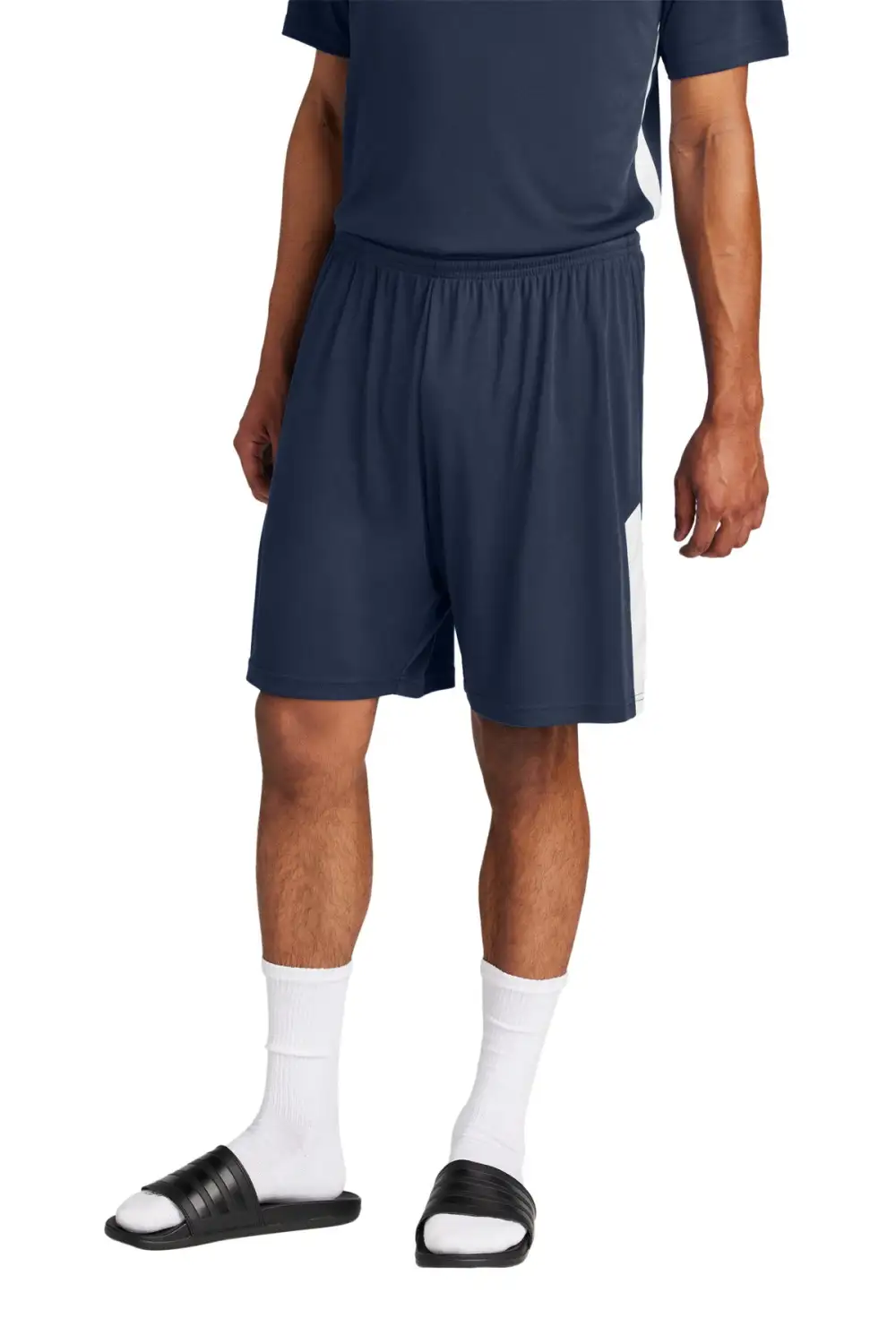 Contrast-Panel Athletic Shorts
