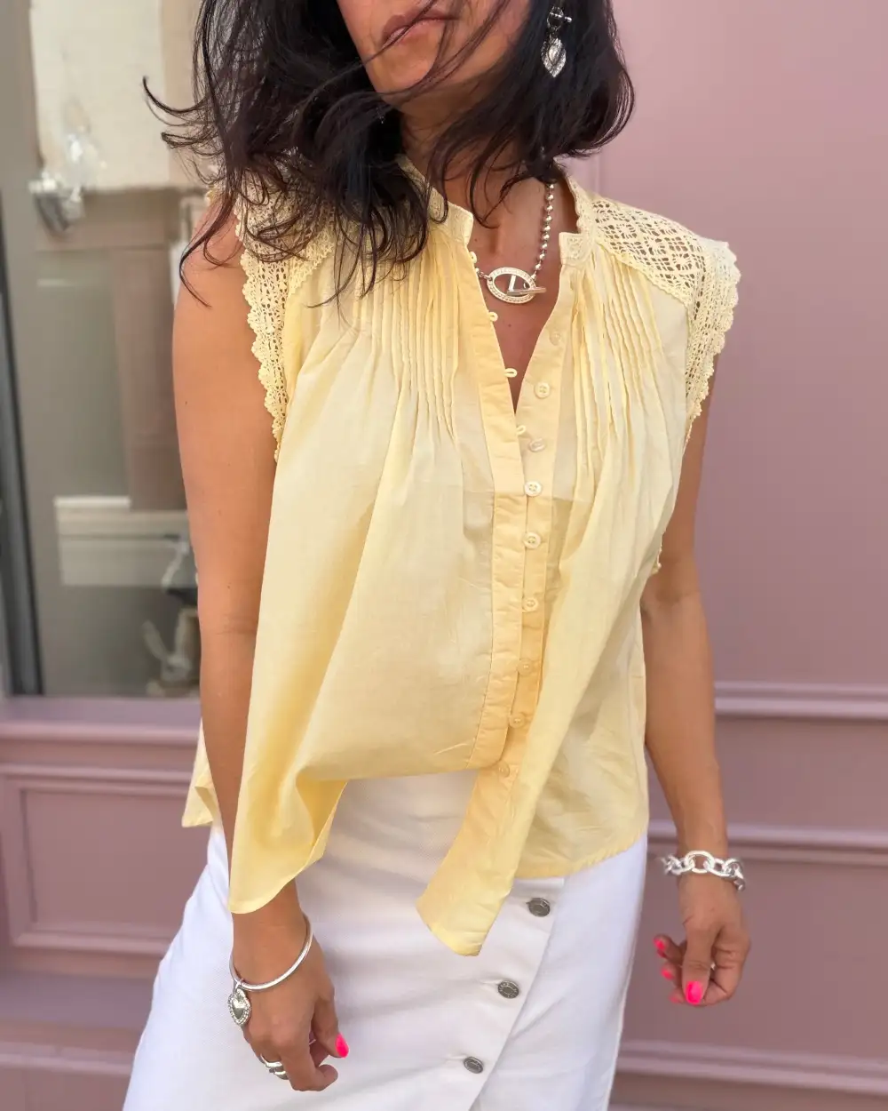 Classic Cotton Embroidered Blouse