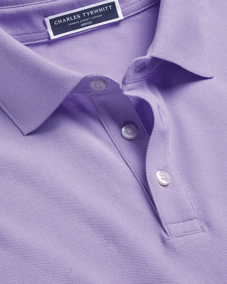 Men'S Casual Business POLO Shirt, Breathable Pique Fabric