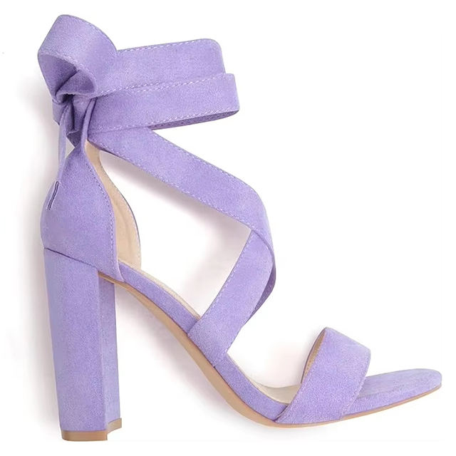 Valencia Suede Chunky Heel Sandals