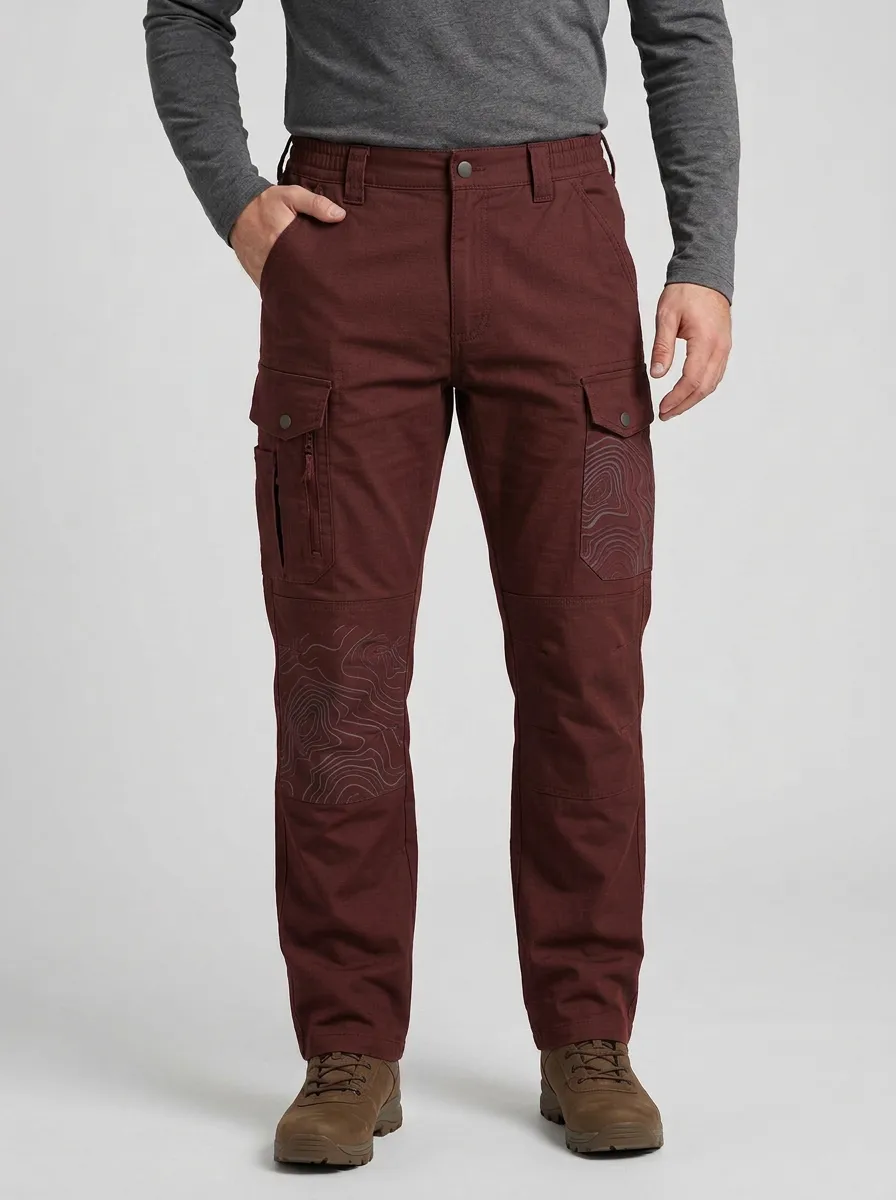 Unisex Range Topographic Map Tactical Work Pants