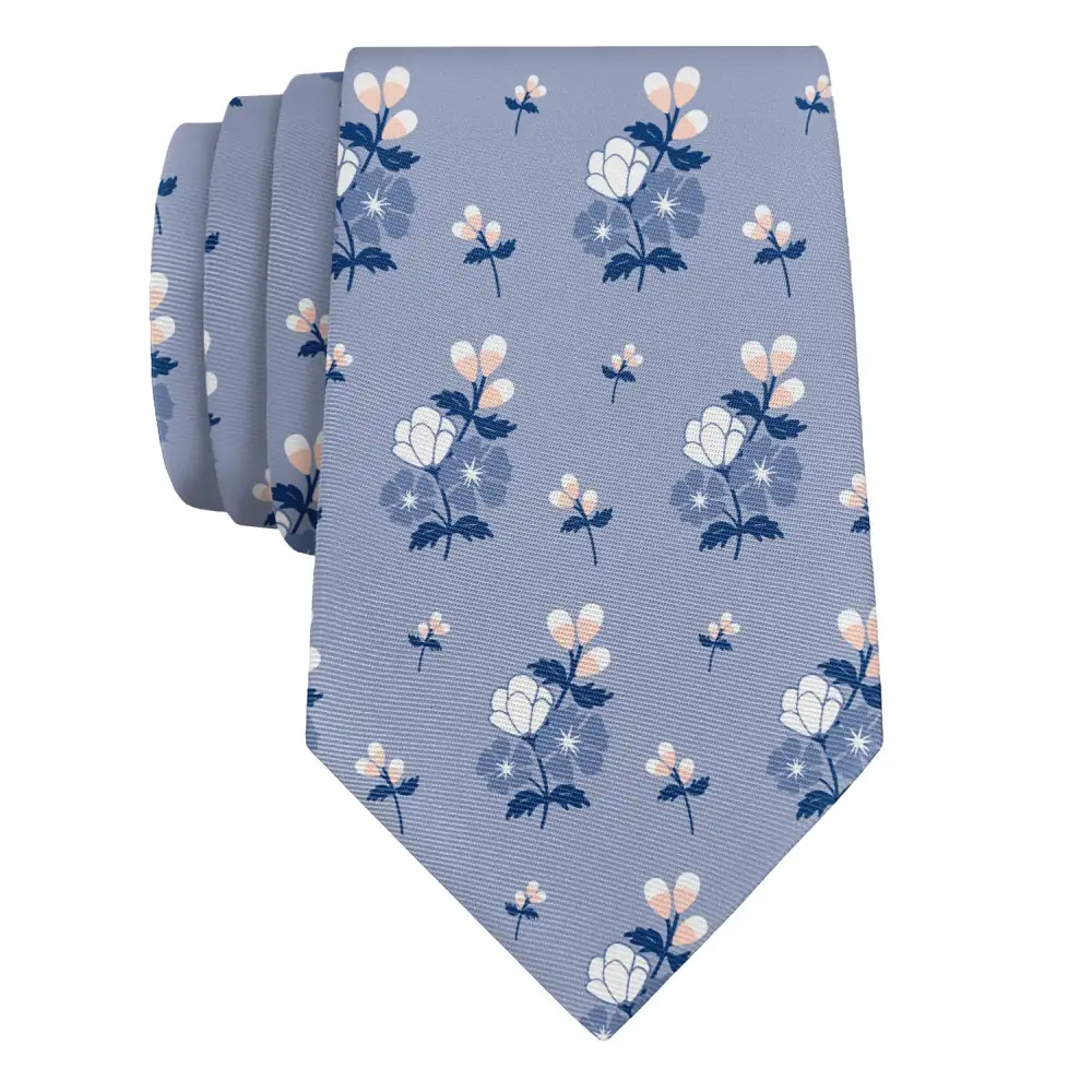 Elegant Floral Texture Necktie