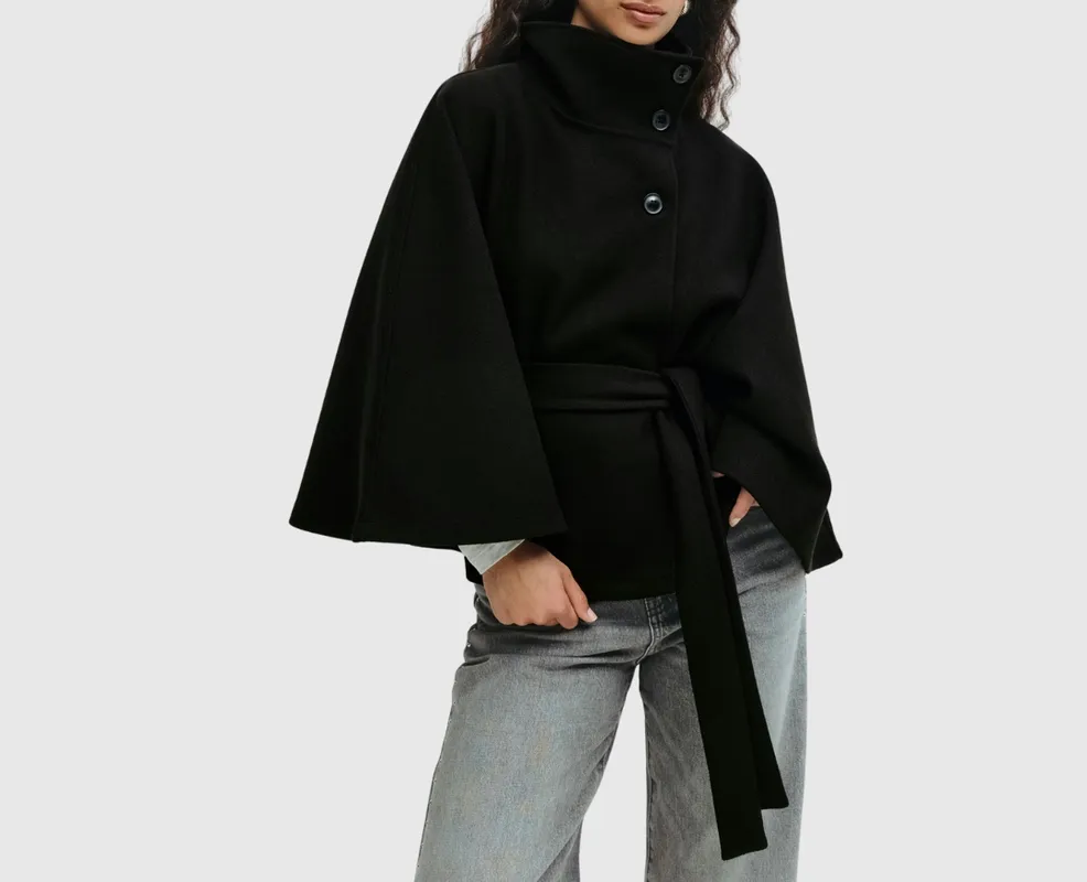 Belted Cape Jacket