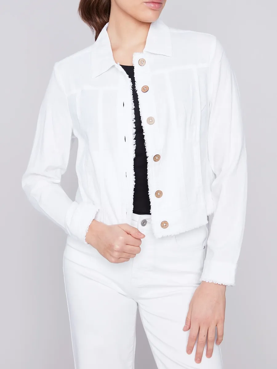 Fashionable And Versatile Linen Blend Women's Jacket