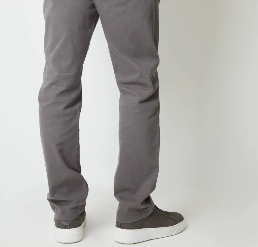 Men's Slate Gray Straight-Leg Stretch Canvas Pants