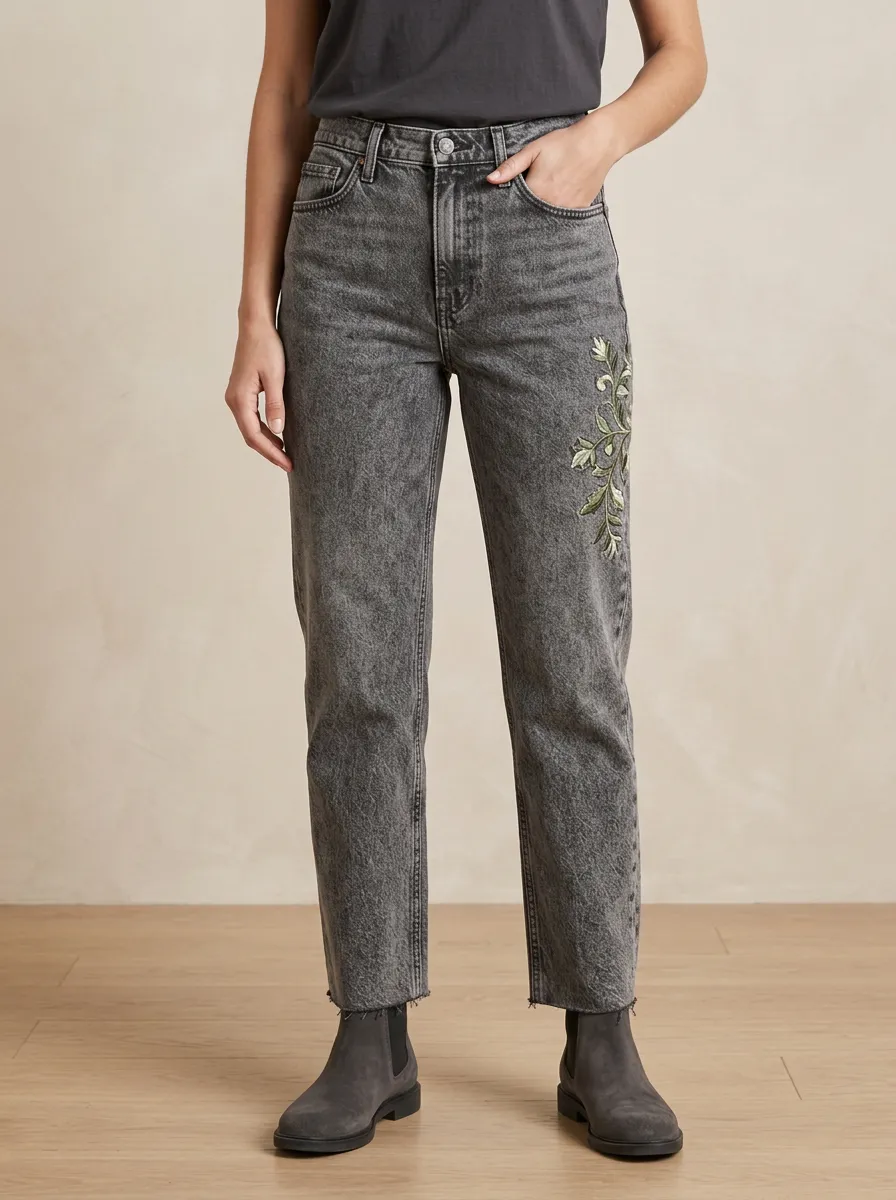 Everyday Denim with Embroidered Detail