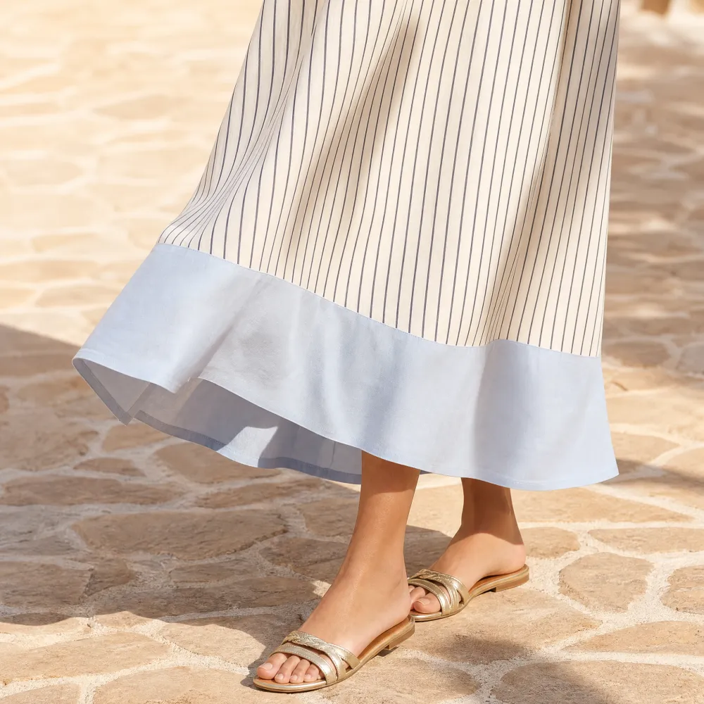 Striped Lightweight Midi Dress