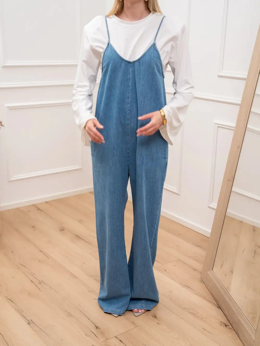 Sundial V Neck Strappy Jumpsuit
