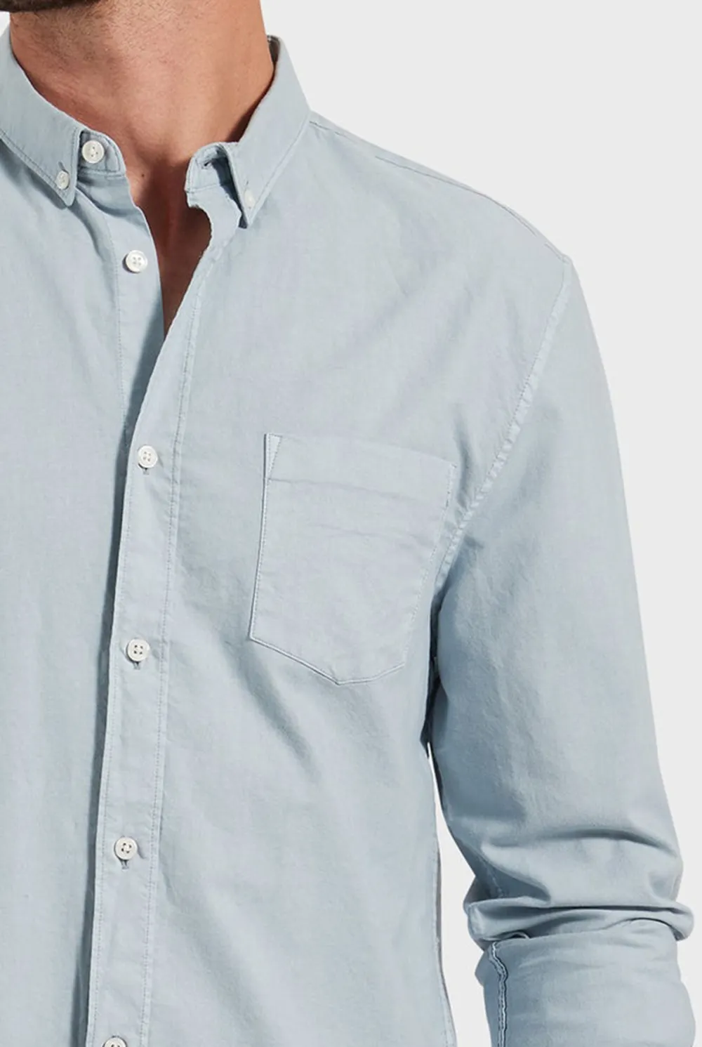 Vintage Pinstriped Oxford Long Sleeve Shirt