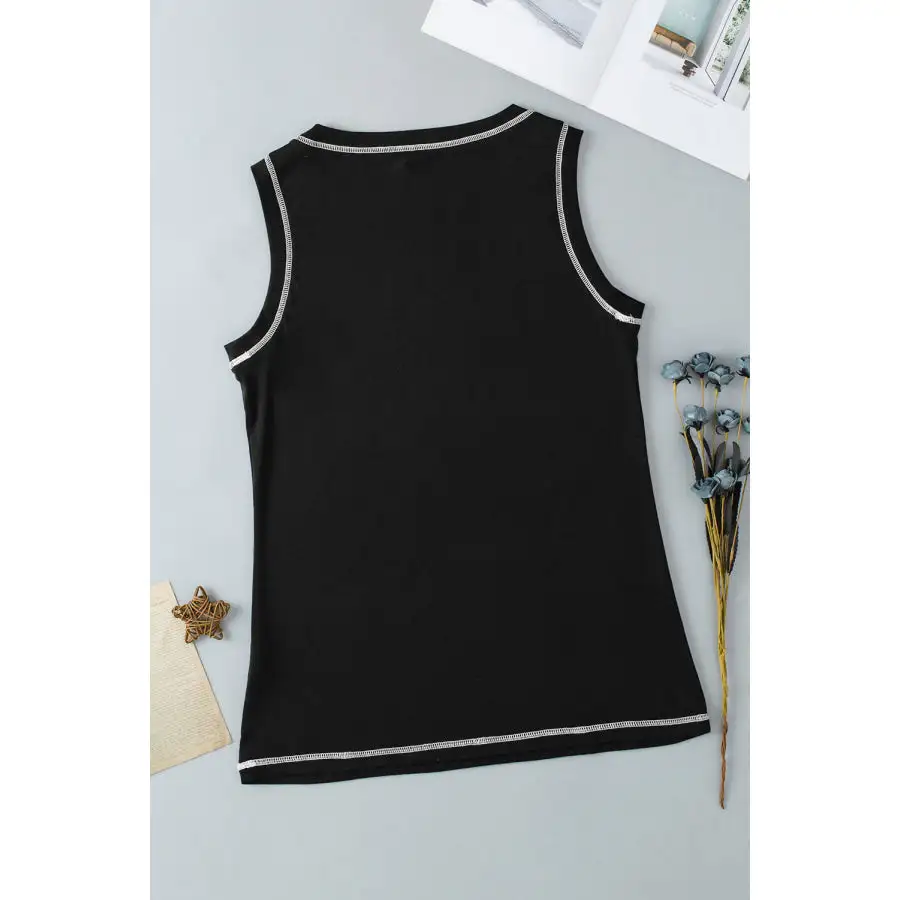 Graphic Round Neck Tank