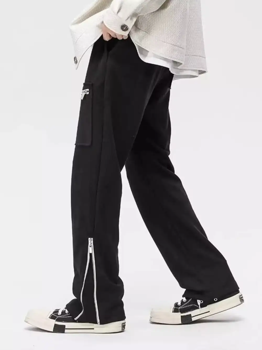 Men's Plus Size Zipper Pocket Relaxed Fit Pants