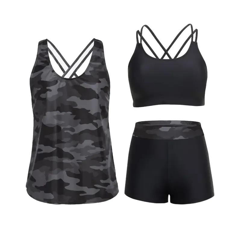 Women's three-piece vest swimsuit set