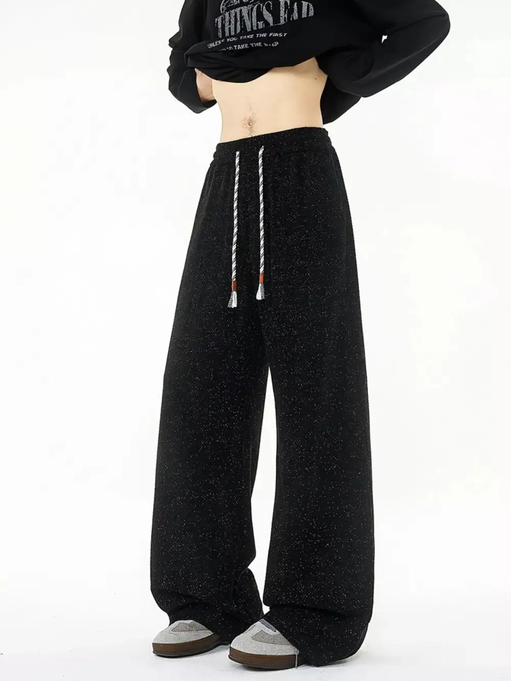 Men's Plus Size Relaxed Fit Textured Knit Pants