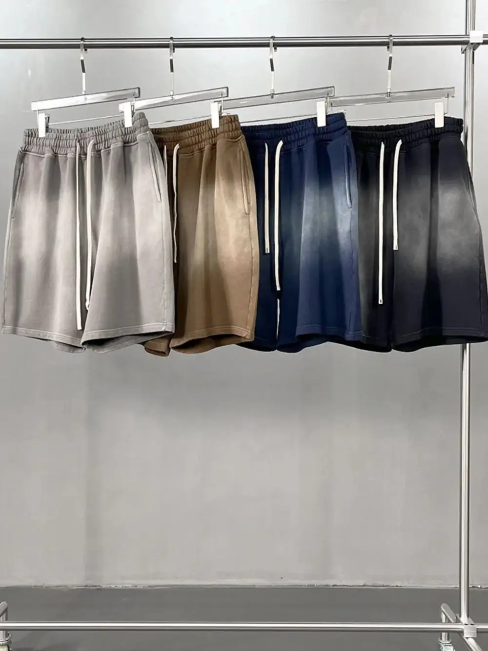 Travel Drawstring Cotton Blend Casual Shorts
