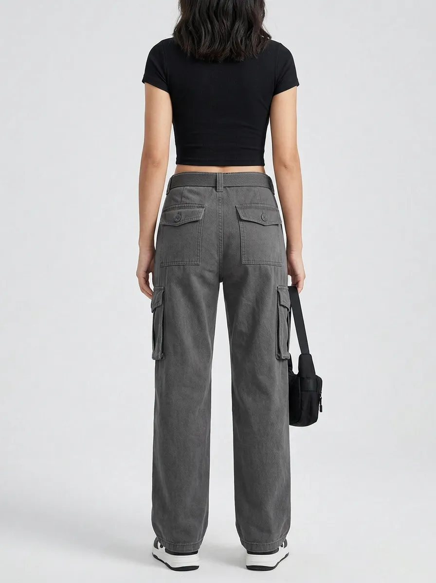 Lifestyle Utility Style Multi Pocket Essential Women's Multi Pocket Cargo Pants