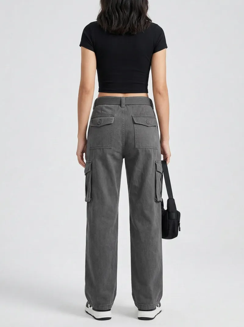 Lifestyle Utility Style Multi Pocket Essential Women's Multi Pocket Cargo Pants