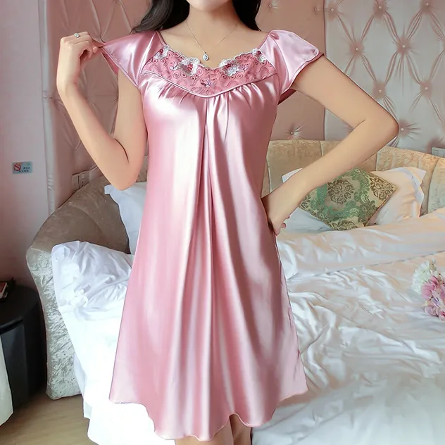 Lace Embroidery Cap Sleeve Chemise