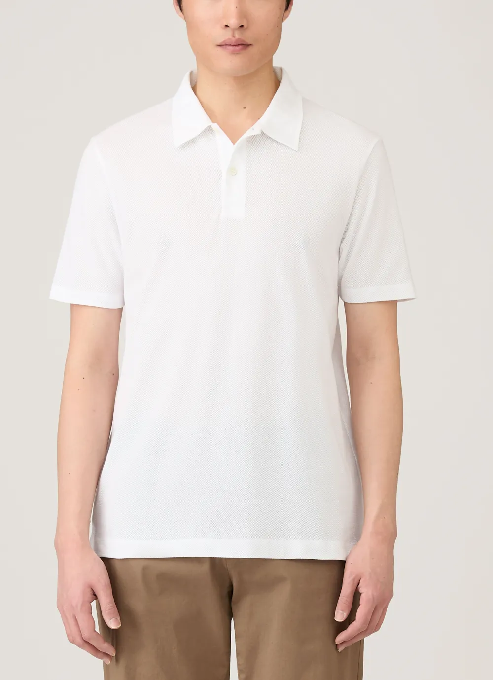 Polished Everyday Regular Fit Mesh Cotton Short Sleeve Polo Shirt