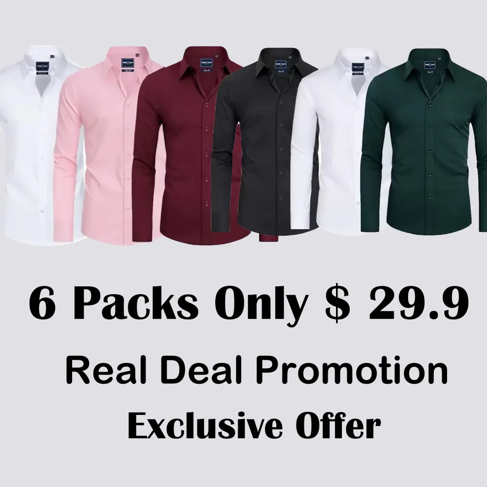 🔥Last Day 49% Off - Men's Stain Sheild Dress Shirts Shirts Long Sleeve Button Down Shirt