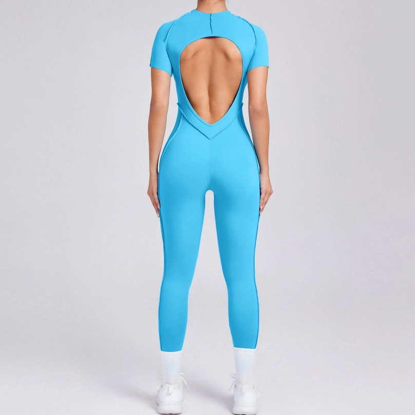 Open Back Sculpted Active Jumpsuit