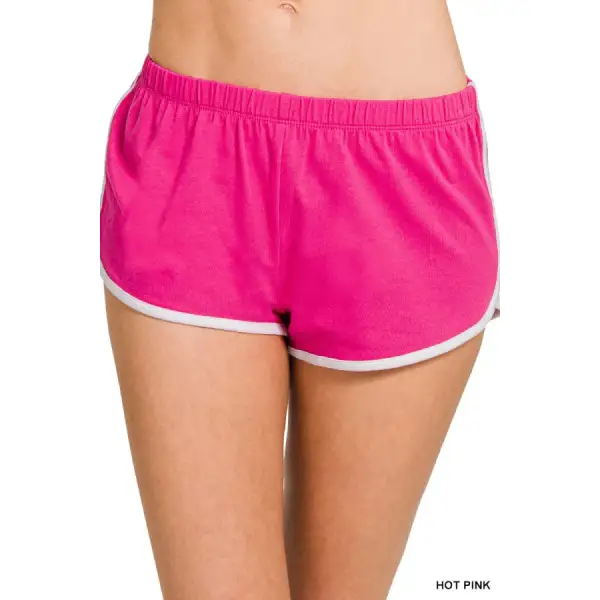 Elastic Waistband Dolphin Shorts