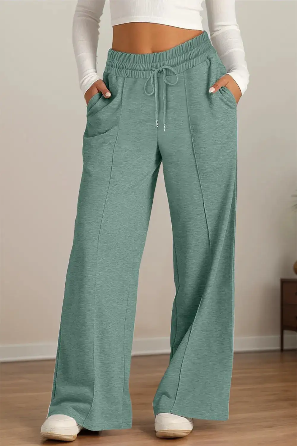 Lightweight High Waist Wide Leg Pants