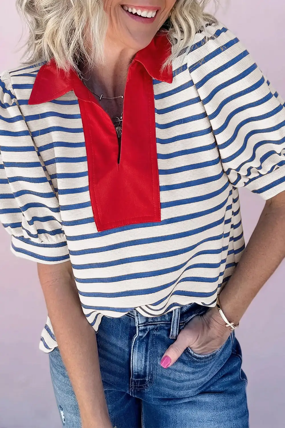 Layered Colorblock Polo Shirt