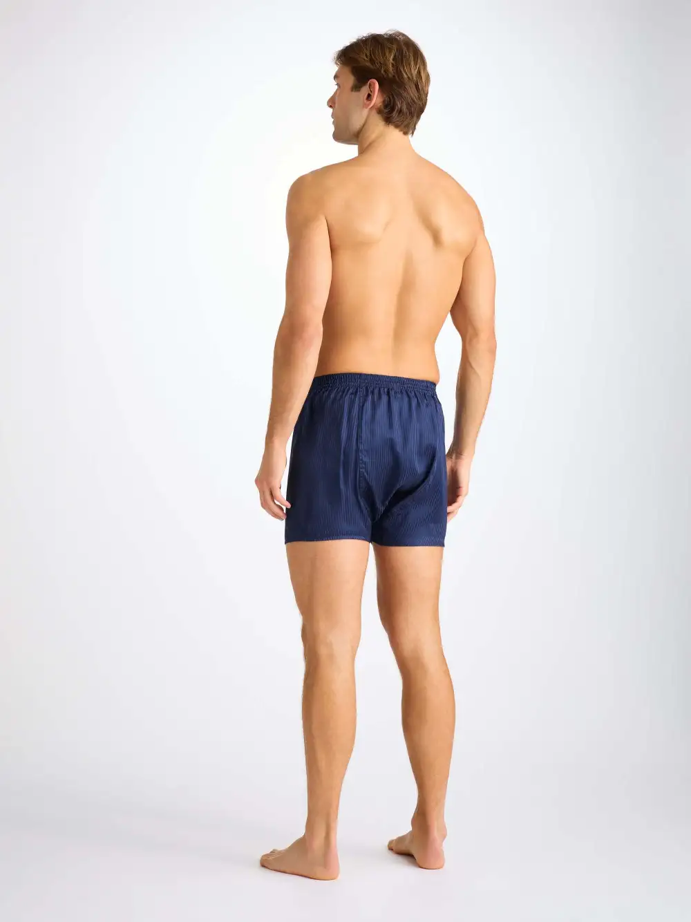 Classic Fit Silk Satin Stripe Boxers