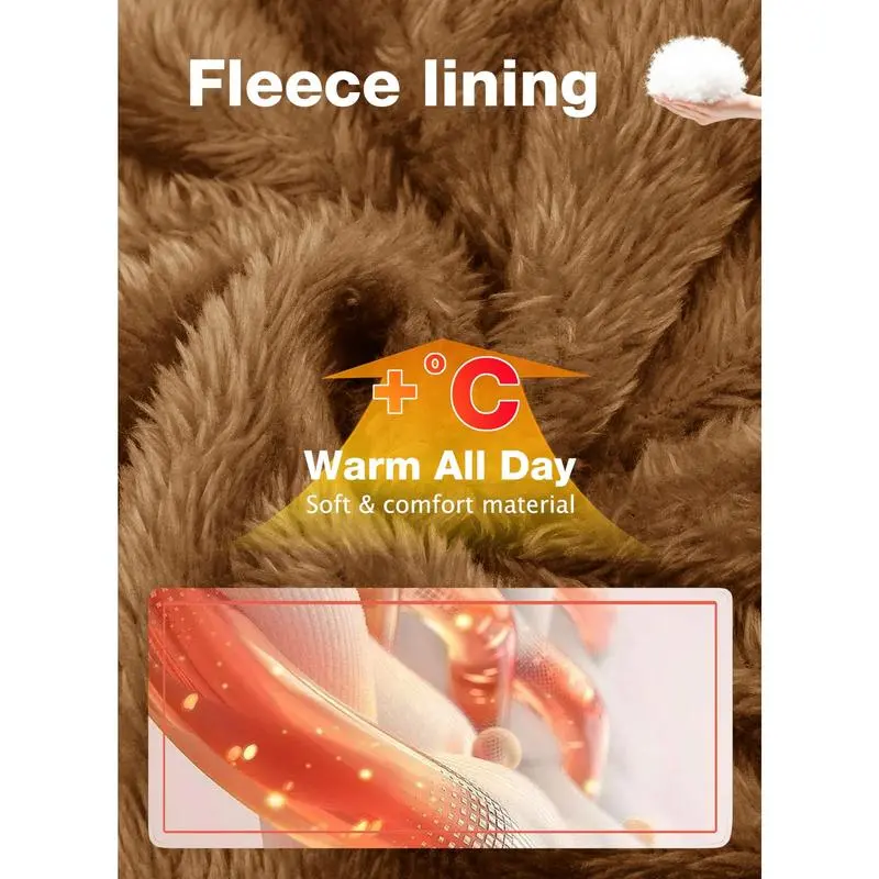 Men's Winter Coat Jacket Fleece Lined Parka Cotton Cargo Jacket Menswear Tops Long Sleeve Warm Thermal Hoodie