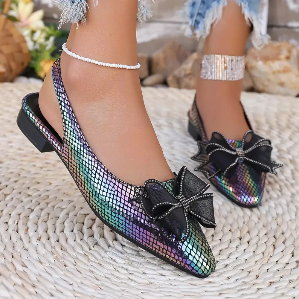 Soft Point Toe Block Heels Sandals
