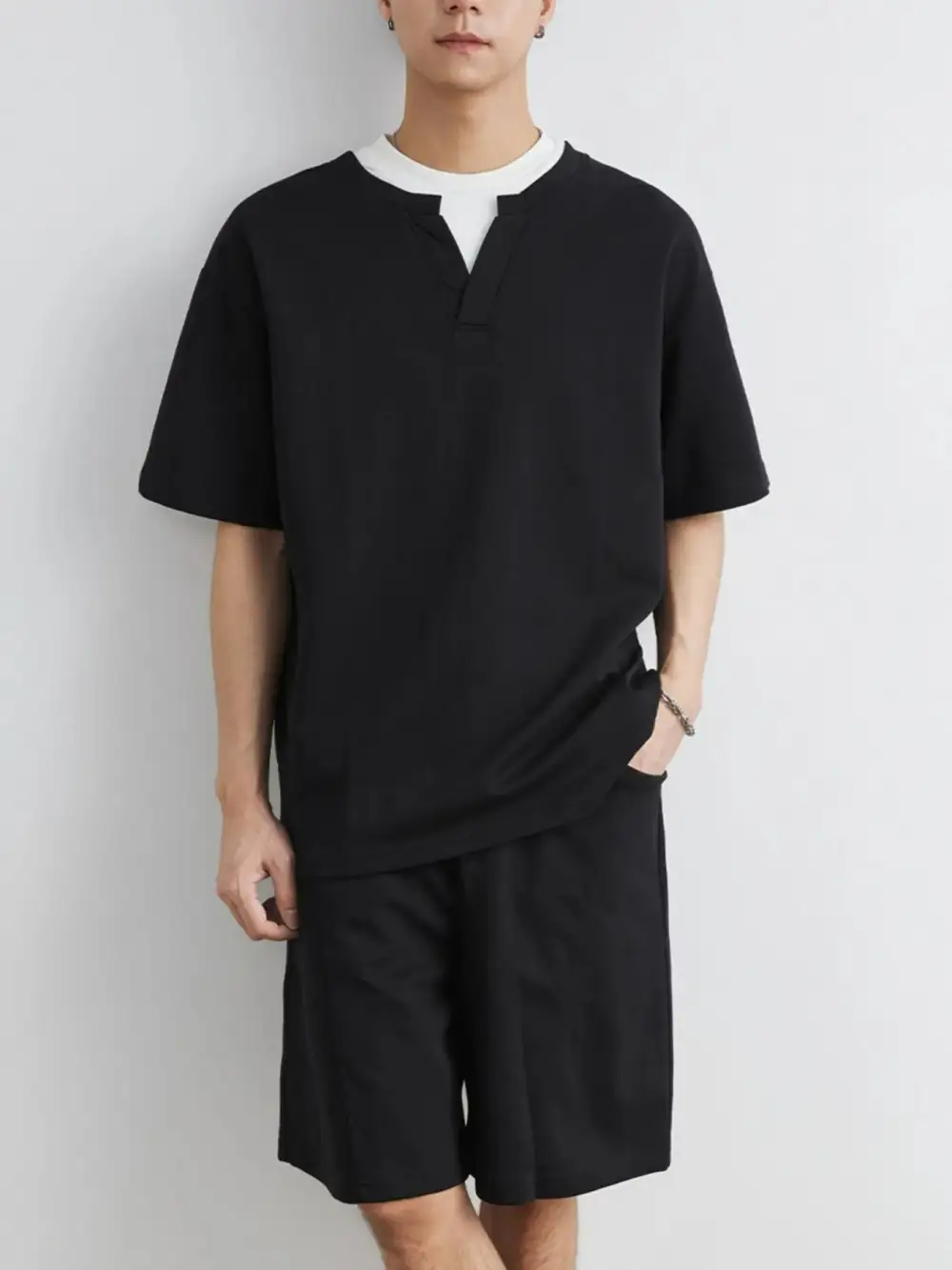 Half-Sleeve Top and Shorts Set