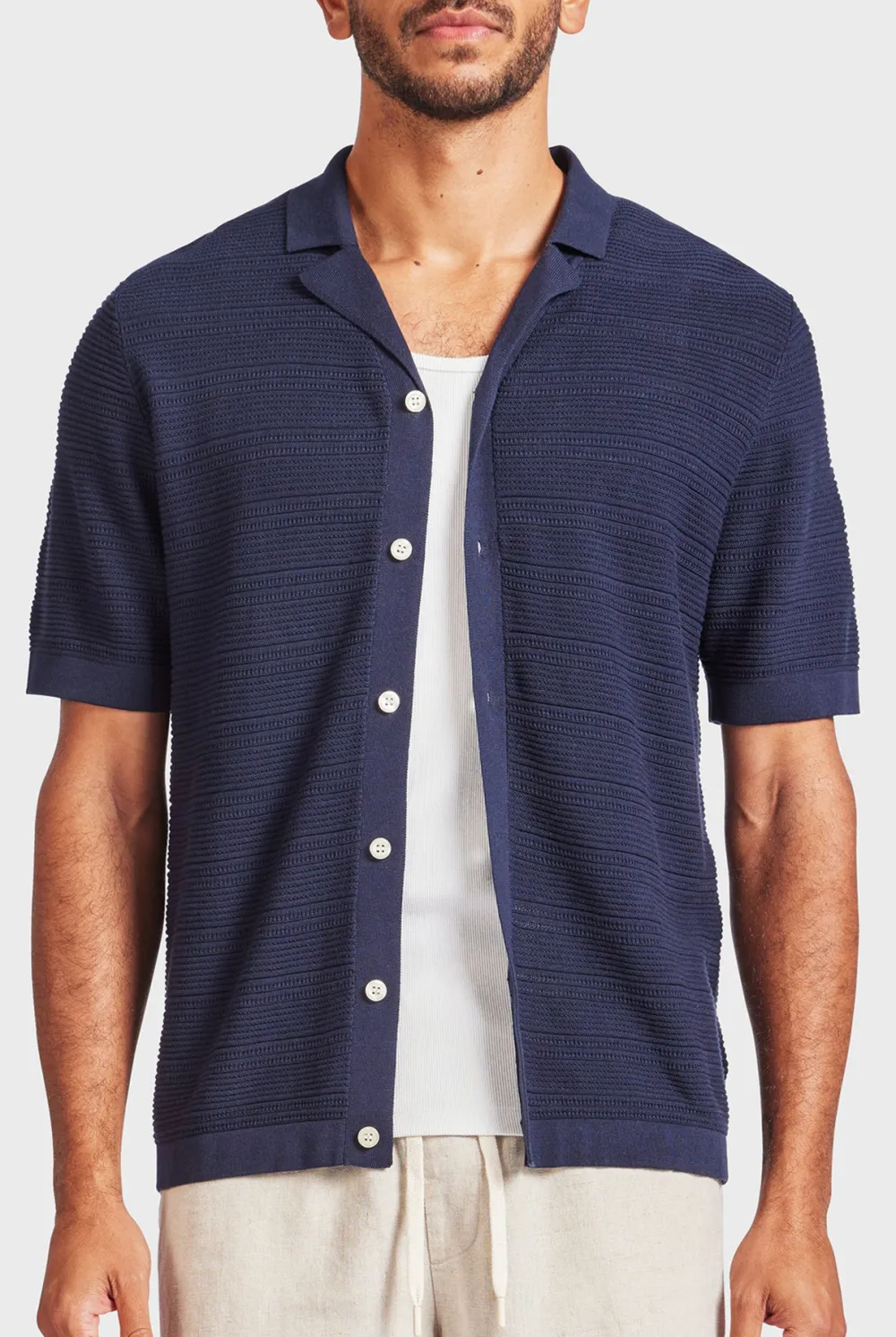 Revere Collar Knit Shirt