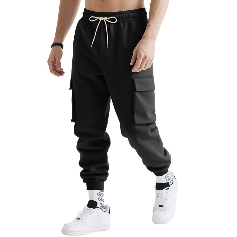 Men's Cargo Jogger Pants Pockets Waistband Cargo Pants