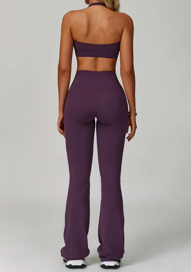 Cross Back Flare Leg Yoga Set