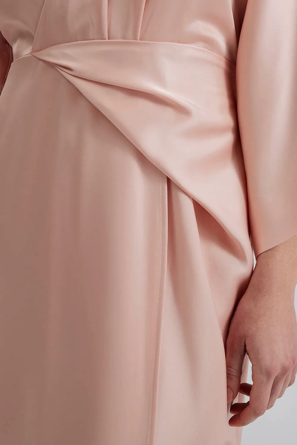 Wrap Style Short Sleeve Maxi Dress