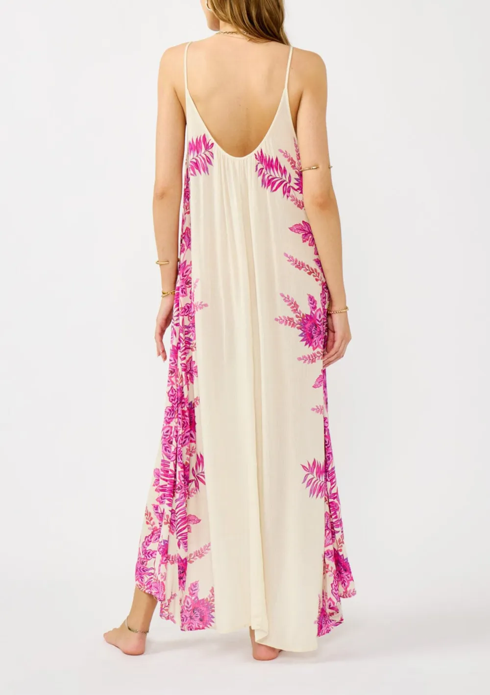 Floral Scoop Neck Maxi Dress