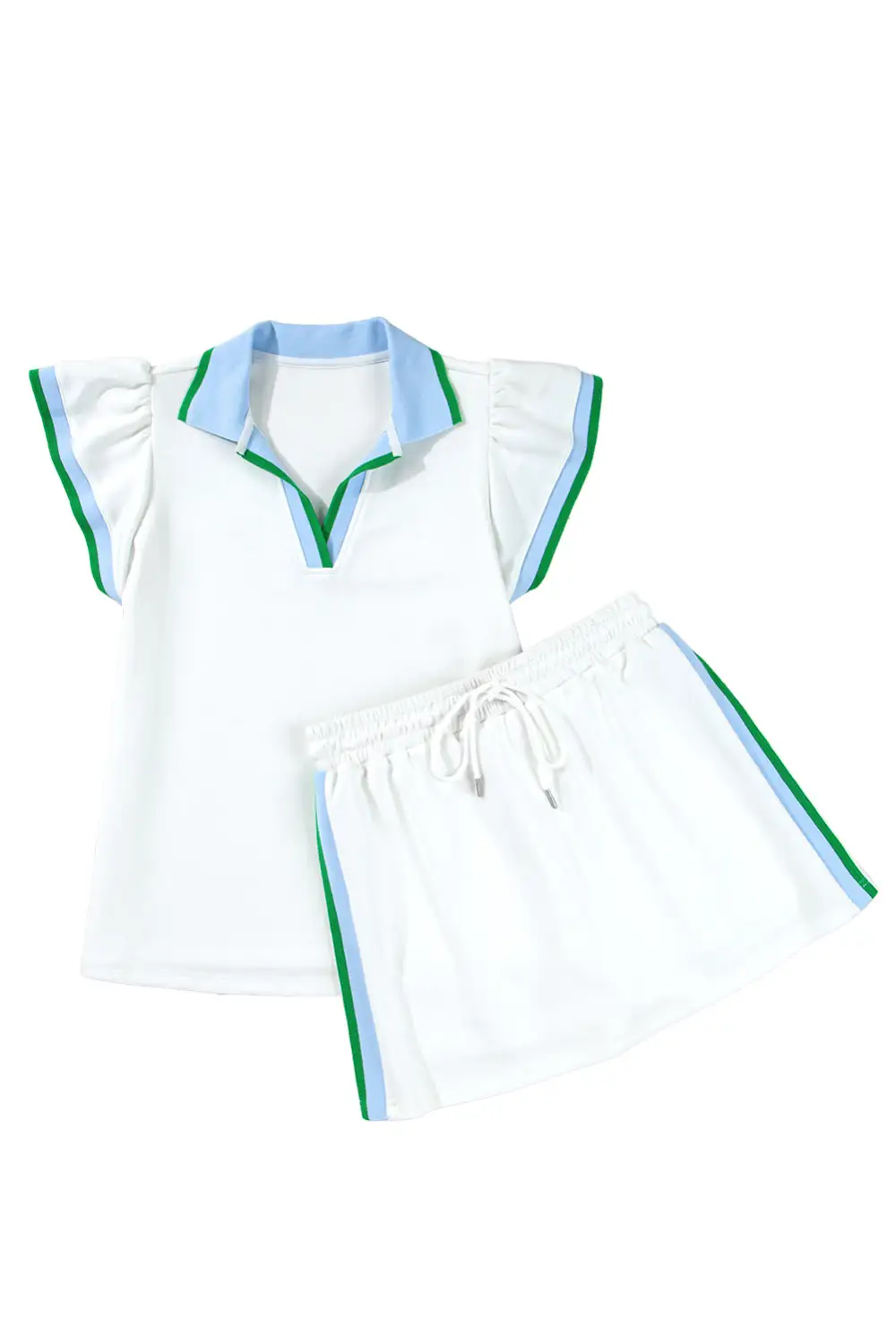 Collared Cap Sleeve Coordinated Set Accessory