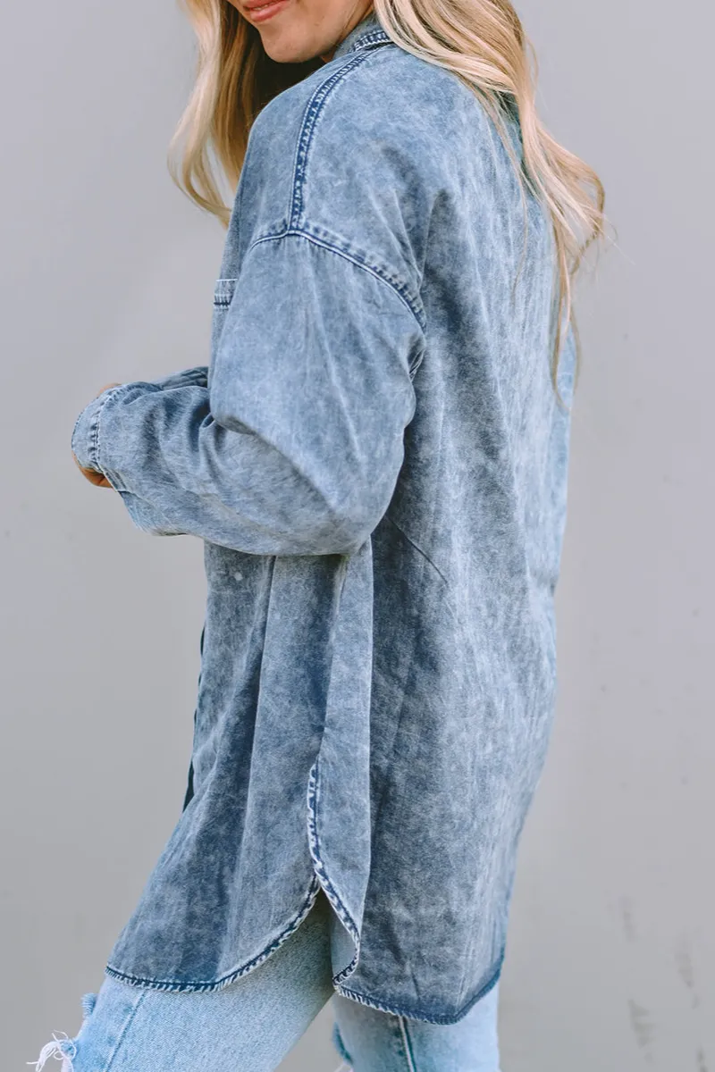 Everyday Pocket Detail Shirt Blouse