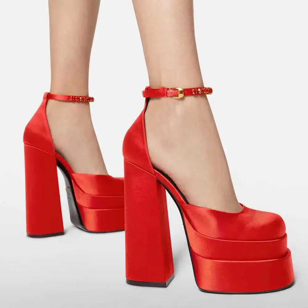 Classic Square-Heel Platform Pumps