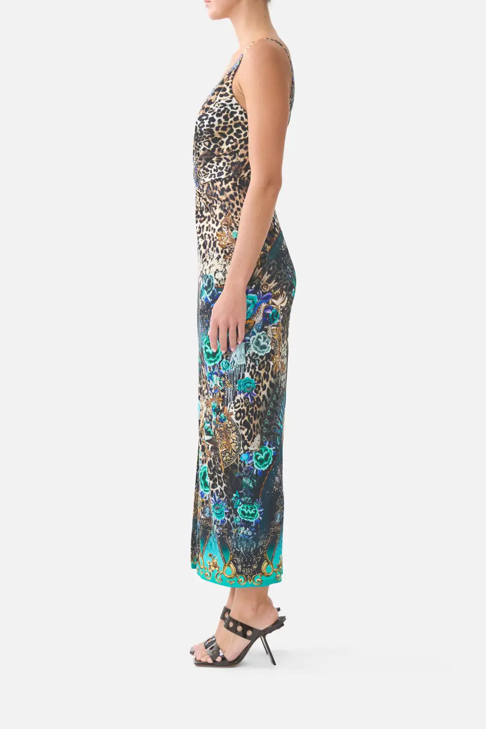 Strappy Dress with Twist Front