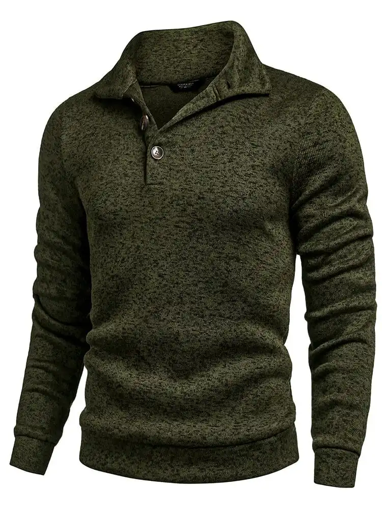 Casual Thermal Texured Knitted Sweatshirt Hoodie