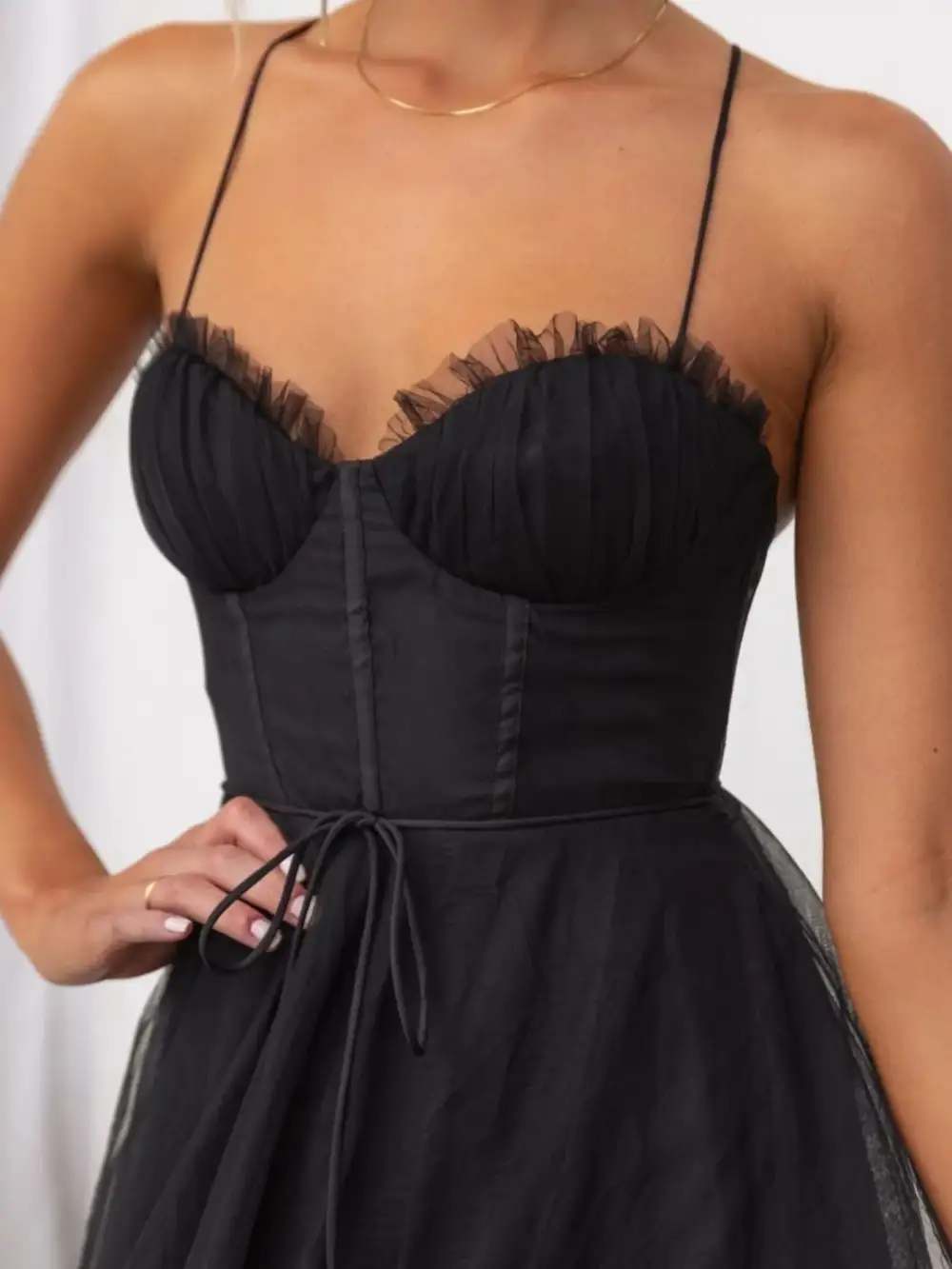 Easy Fit Midi Tie Detail Dress