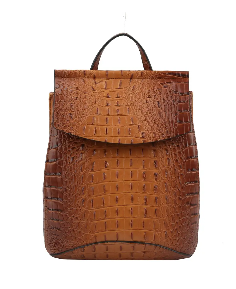 Croc Texture Shoulder Backpack