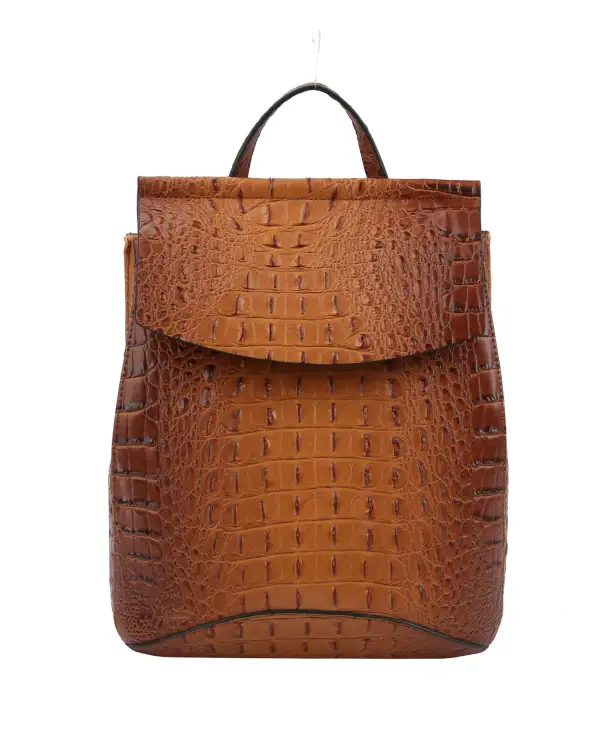 Croc Texture Shoulder Backpack