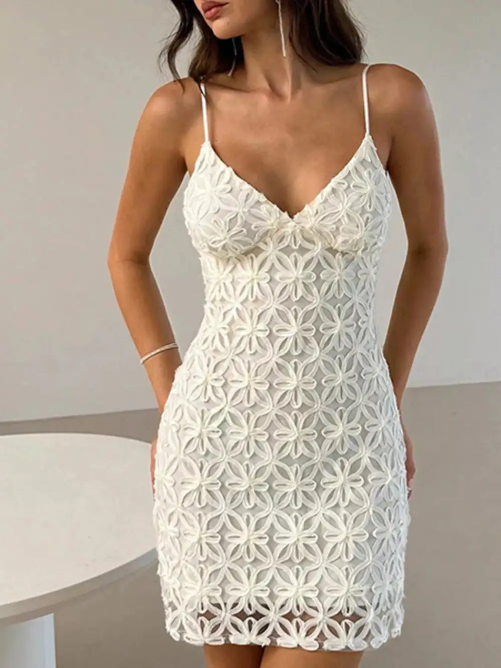 Lightweight Feel Lace Mini Dress